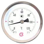 Купить ROSMA БТ 30.01 - биметалический термометр с пружиной для крепления на трубе 