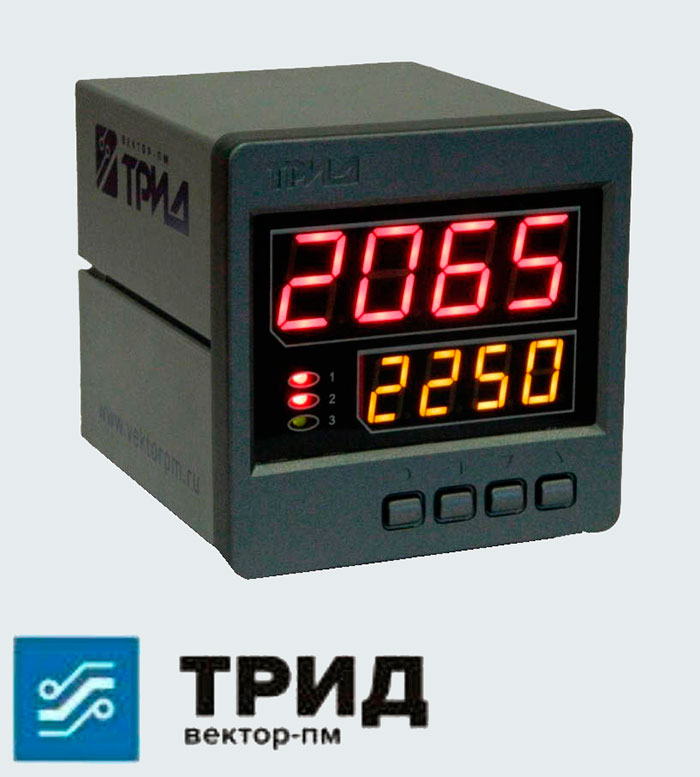 Купить Регулятор измеритель-сигнализатор универсальный ТРИД  ИСУ101/201 с двухстрочным цифровым индикатором 