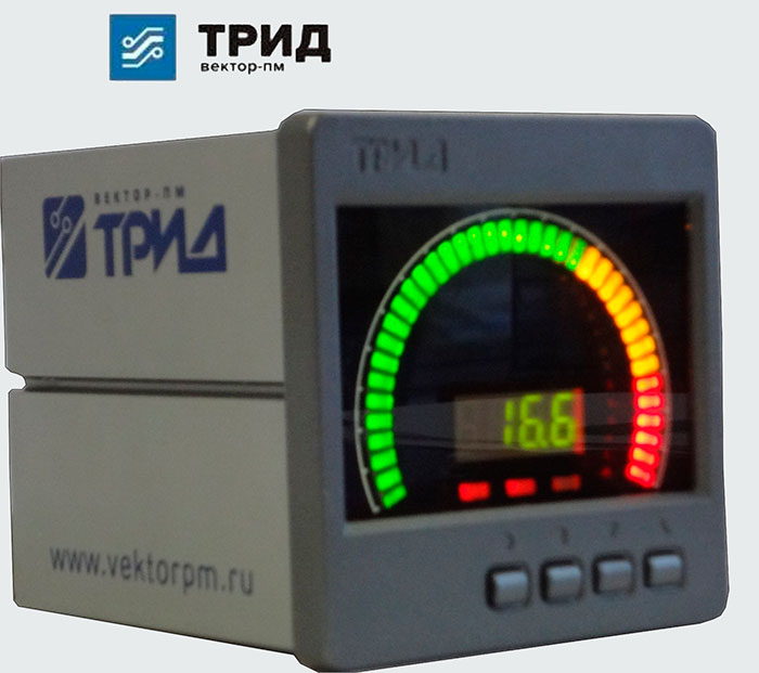 Купить Регулятор измеритель-сигнализатор универсальный ТРИД  ИСУ341/441 с цифровым индикатором и круговой графической шкалой 