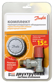 Купить Комплекты терморегулятора для систем отопления, состоящий из клапана RA-G(N) и термостата RA2940, упаковка блистер Danfoss 