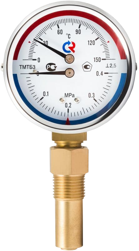 Купить Термоманометр ROSMA - ТМТБ 31 (радиальное и тыльное присоединение) 