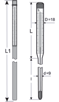 Термометр технический жидкостной ТТЖ-М исп.3 (кагатник)