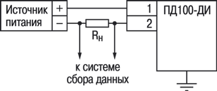 Схема подключения тензопреобразователей ПД100-ДИ М