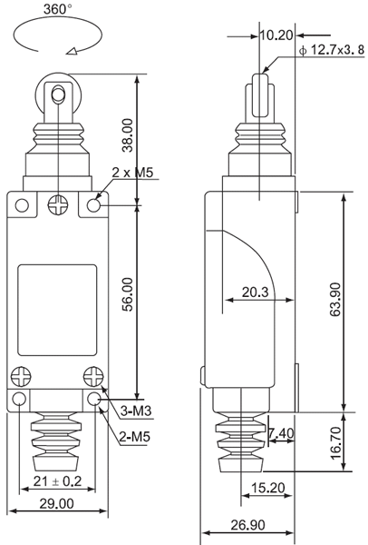 Схема конечного выключателя TZ-8112
