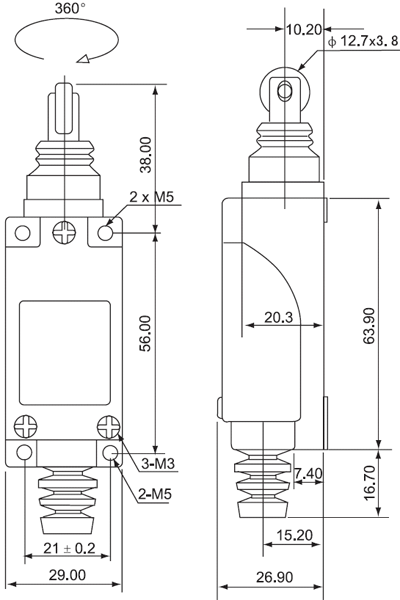 Схема конечного выключателя TZ-8122