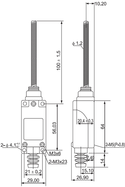 Схема конечного выключателя TZ-8167