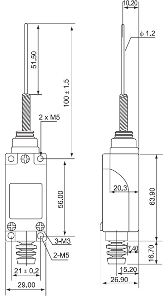 Схема конечного выключателя TZ-8169