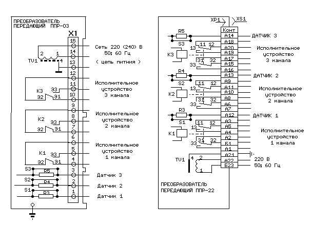 Схема электрическая подключения